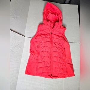 Tangerine Hooded Puffer Vest